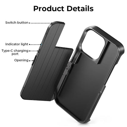 Concert Phone Case with Selfie Stick 3-In-1 Foldable Iphone Case Slim Vertical Design Rotatable Mount Bluetooth Remote Shooting Multi-Angle Rotation Folding Stand for Travel & Vlogging