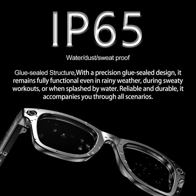 Ai Wireless Smart Glasses with Camera, Real-Time Translation, Bluetooth-Compatible Audio, Long Battery Life, Ip65 Waterproof, Travel Sports Outdoor Use
