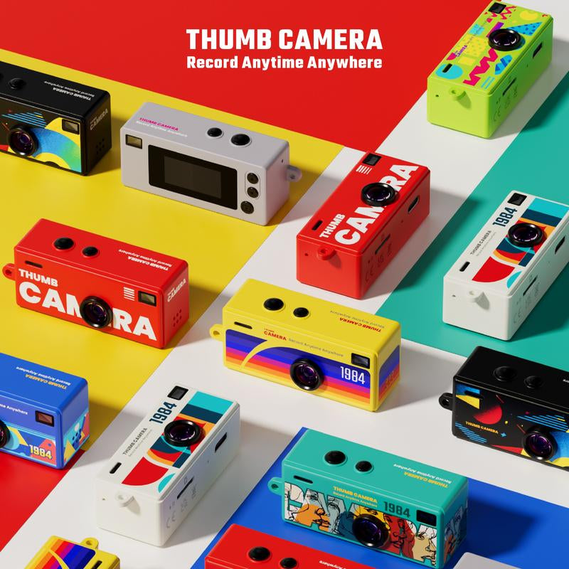 Creative Mini Portable Thumb Pocket Keychain Digital Camera with Flash, 130 Degree Wide Angle Lens, Includes 16GB Memory Card