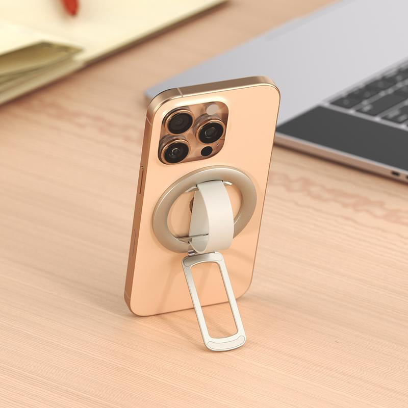 2026 New Release: Foldable Silicone Wristlet Design Phone Stand - Ultra-Compact, Travel-Ready, 360° Rotatable Desktop Holder