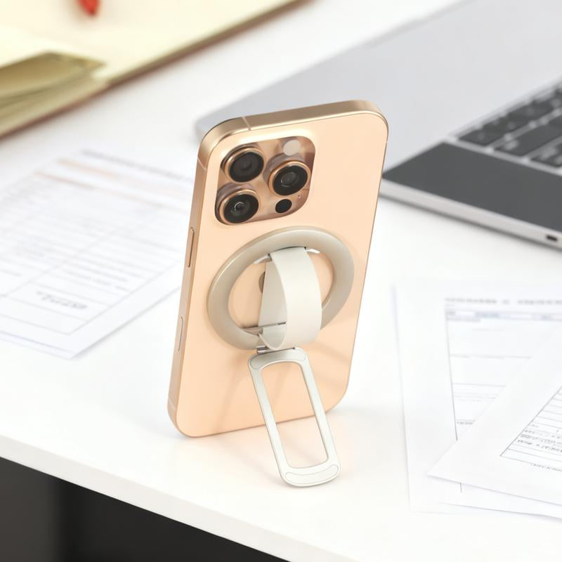 2026 New Release: Foldable Silicone Wristlet Design Phone Stand - Ultra-Compact, Travel-Ready, 360° Rotatable Desktop Holder