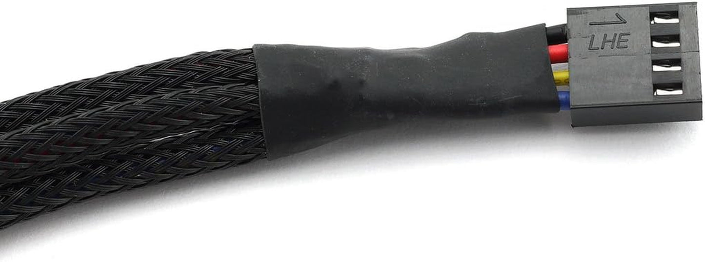 4Pin 1 to 3 Ways PWM Fan Splitter Cable - Black Sleeved Fan Power Extension - 27Cm/10.5 Inches